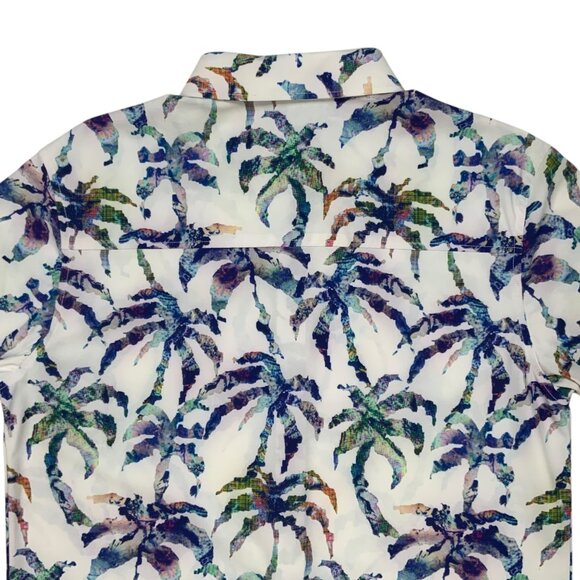 Robert Graham Mens Palms Performance Shirt S Short Sleeve UV Protection Tropical - Picture 8 of 12